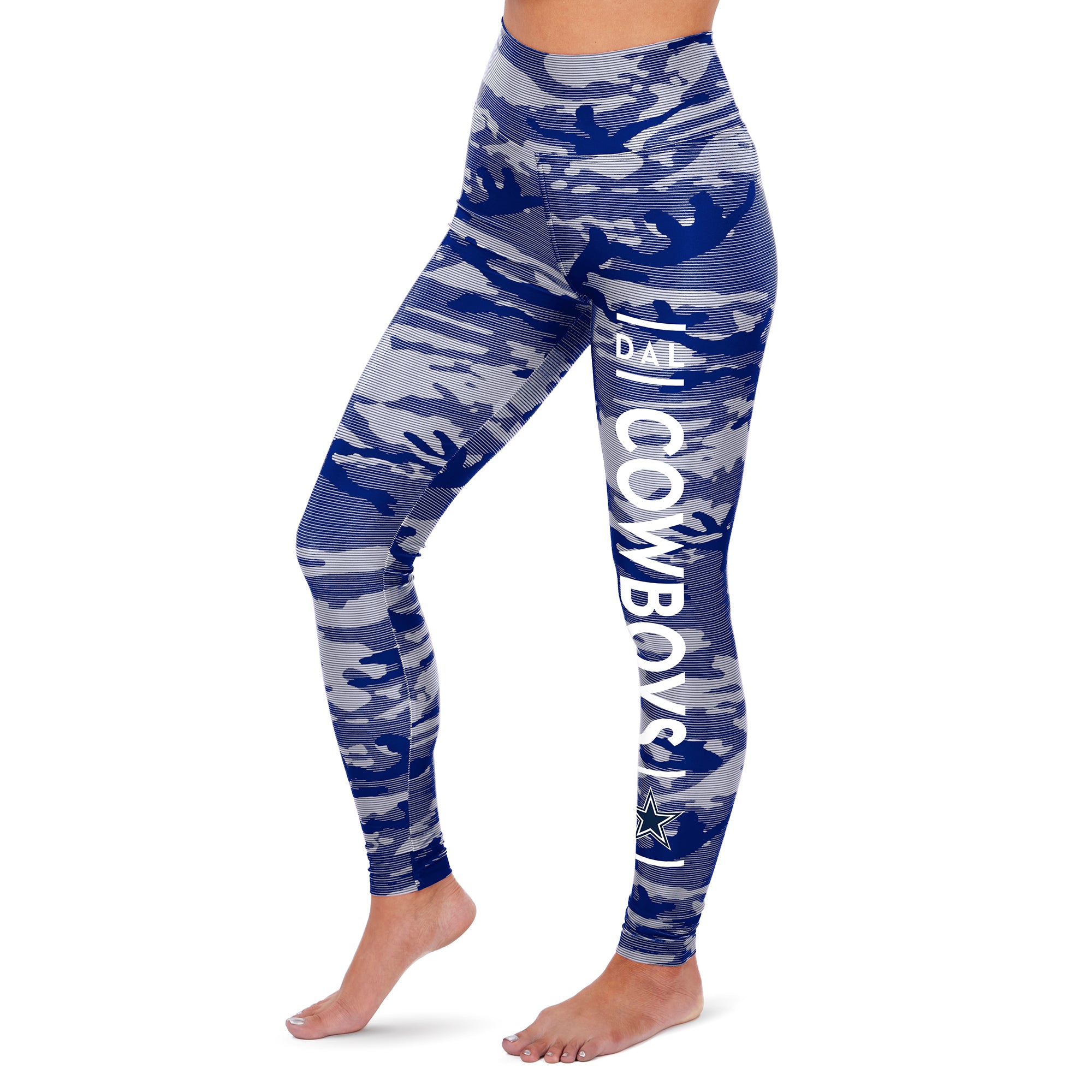 Women's Zubaz Royal Blue Leggings With Zebra Stripes