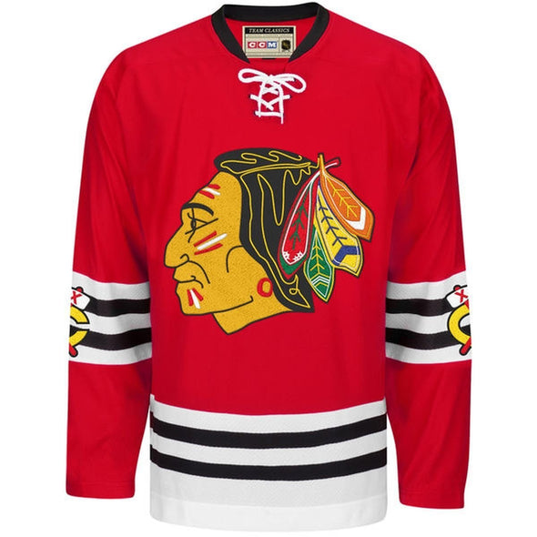 CCM NHL Men's Chicago Blackhawks Throwback Premier Edge Jersey, Red