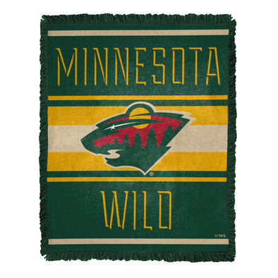 Northwest NHL Minnesota Wild Nose Tackle Woven Jacquard Throw Blanket