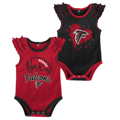 Outerstuff NFL Infant Atlanta Falcons Touch Down 2-Pack Creeper Set
