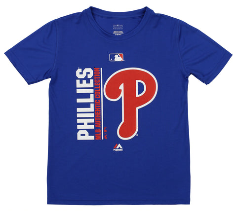 Outerstuff MLB Youth Philadelphia Phillies Short Sleeve AC Team Icon Tee, Blue