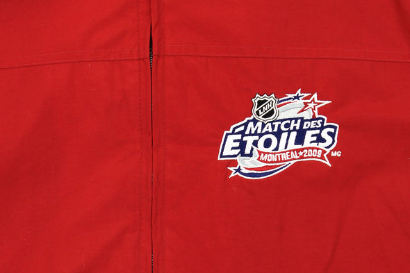 57TH NHL All-Star Game 2009 Montreal Mens Vintage Mid Weight Jacket, Red