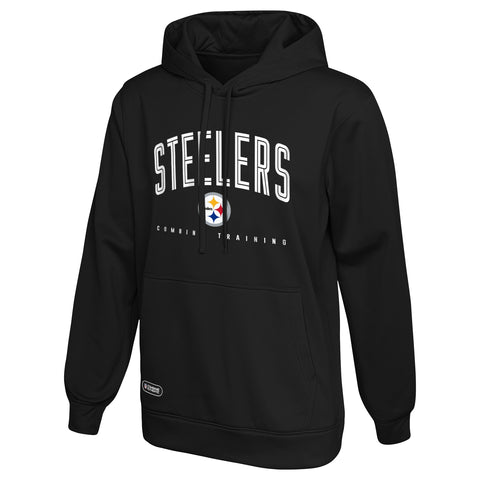 Outerstuff NFL Men's Pittsburgh Steelers Up Field Performance Fleece Hoodie