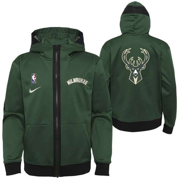 Nike NBA Youth (8-20) Milwaukee Bucks Lightweight Hooded Full Zip Jacket
