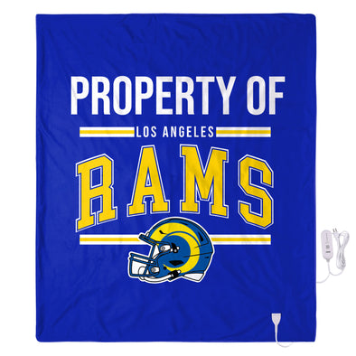 FOCO NFL Los Angeles Rams Exclusive Heated Throw Blanket, 50"x60"