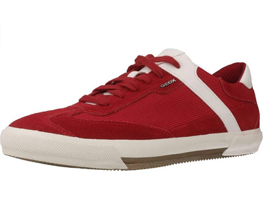 GEOX Men's U Kaven B Low Top Sneakers, Red