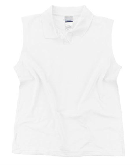 Reebok Womens Sleeveless Collar Shirt, White