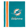 FOCO NFL Miami Dolphins Plush Soft Micro Raschel Throw Blanket, 50 x 60