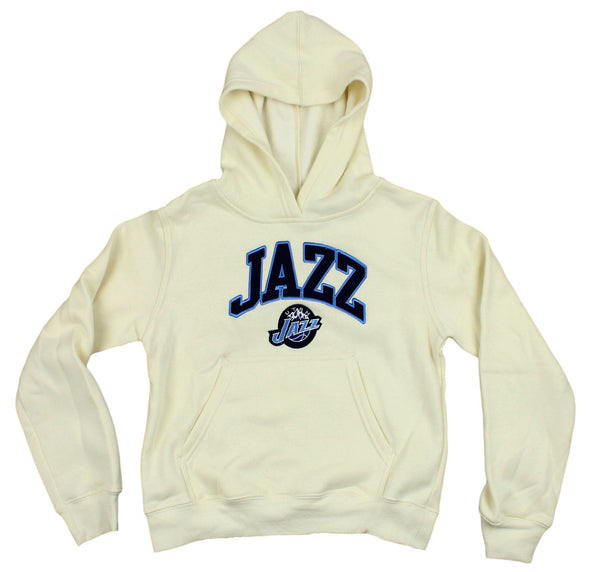 Outerstuff NBA Youth Girls Utah Jazz Pullover Hoodie, Cream