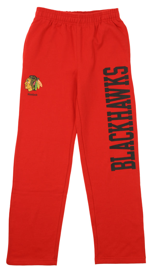 Reebok NHL Youth Chicago Blackhawks Basic Sweatpants, Red