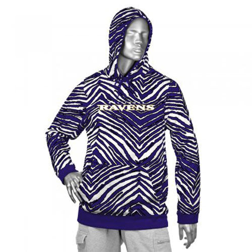 Zubaz NFL Football Men's Baltimore Ravens Zebra Print Touchdown
