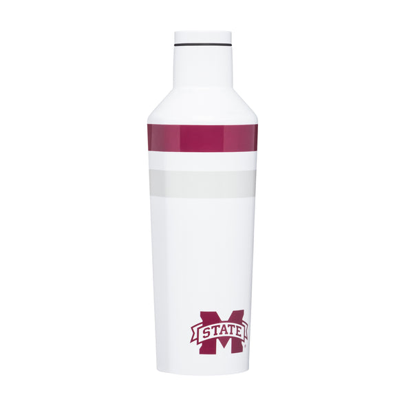 Corkcicle Mississippi State Bulldogs NCAA 2 Pack Canteen 16oz Modernist White Gym Stripe