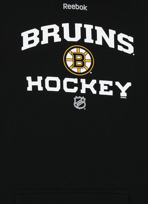 Reebok NHL Men's Boston Bruins Logo Crest Basic Pullover Fleece Hoodie