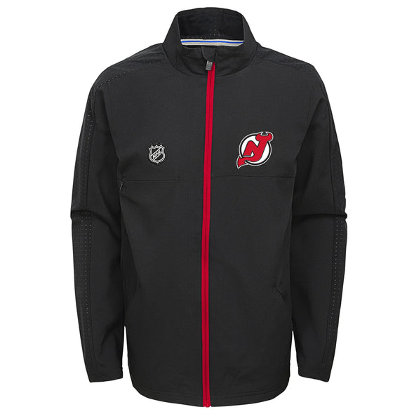 OuterStuff NHL Youth (8-20) New Jersey Devils Prevail Full Zip Lightweight Jacket