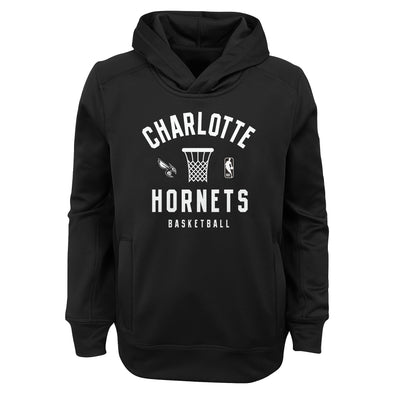 Outerstuff Charlotte Hornets NBA Boys Youth (8-20) Always Fly Performance Fleece Black Hoodie