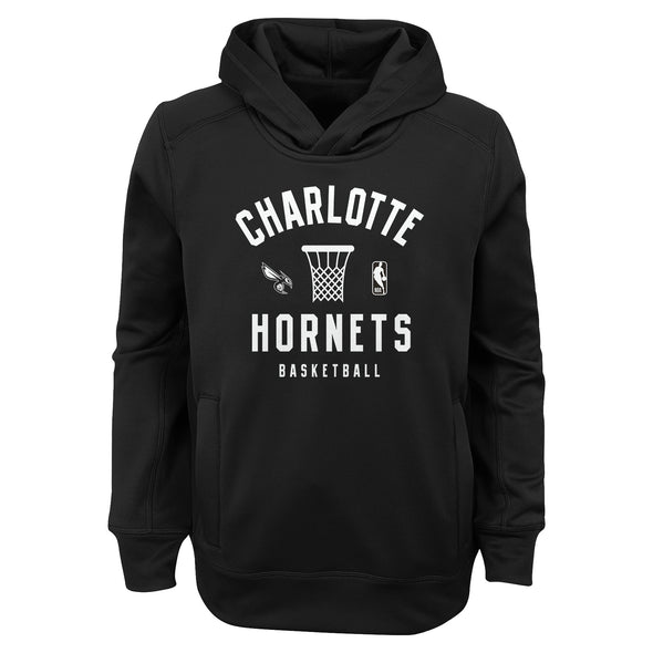Outerstuff Charlotte Hornets NBA Boys Youth (8-20) Always Fly Performance Fleece Black Hoodie