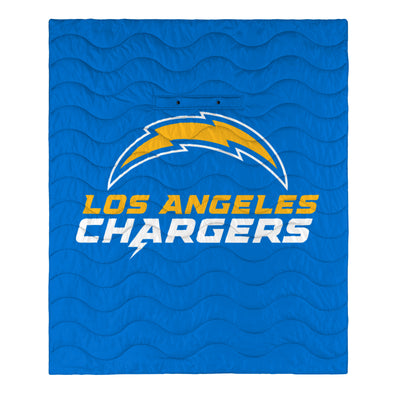 FOCO NFL Los Angeles Chargers Exclusive Outdoor Wearable Big Logo Blanket, 50" x 60"