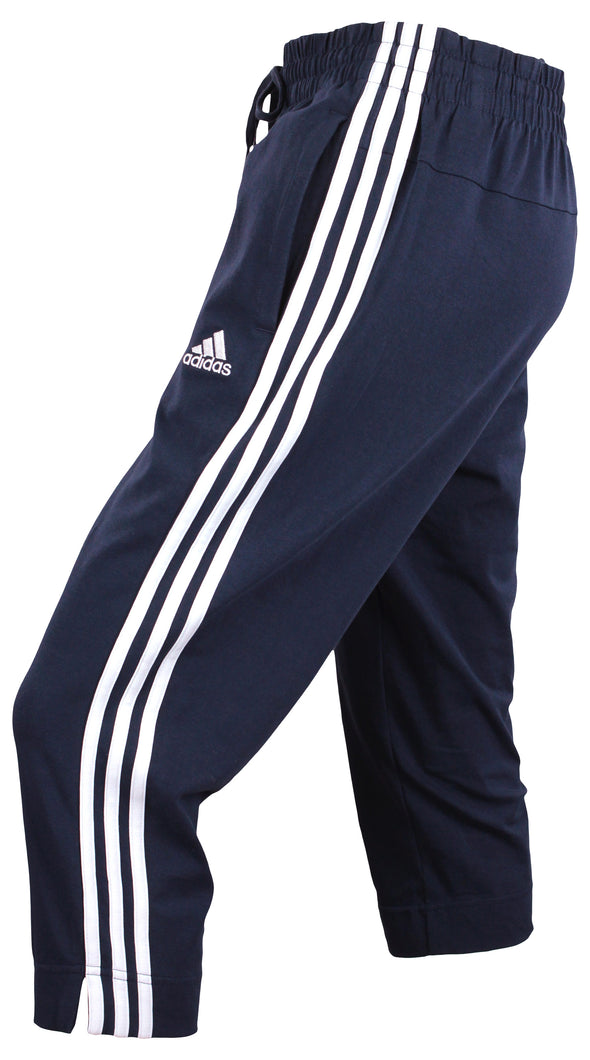 adidas Women's 3-Quarter Tapered 3-Stripes Pant, Legend Ink/White