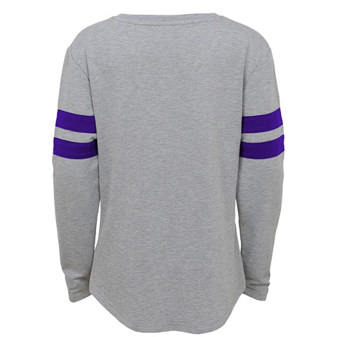 Outerstuff Los Angeles Lakers NBA Girls Kids (4-6X) & Youth (7-16) Grey Long Sleeve Dolman Tee