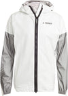 adidas Men's Terrex Agravic Pro Trail Running Rain Jacket, White/Black