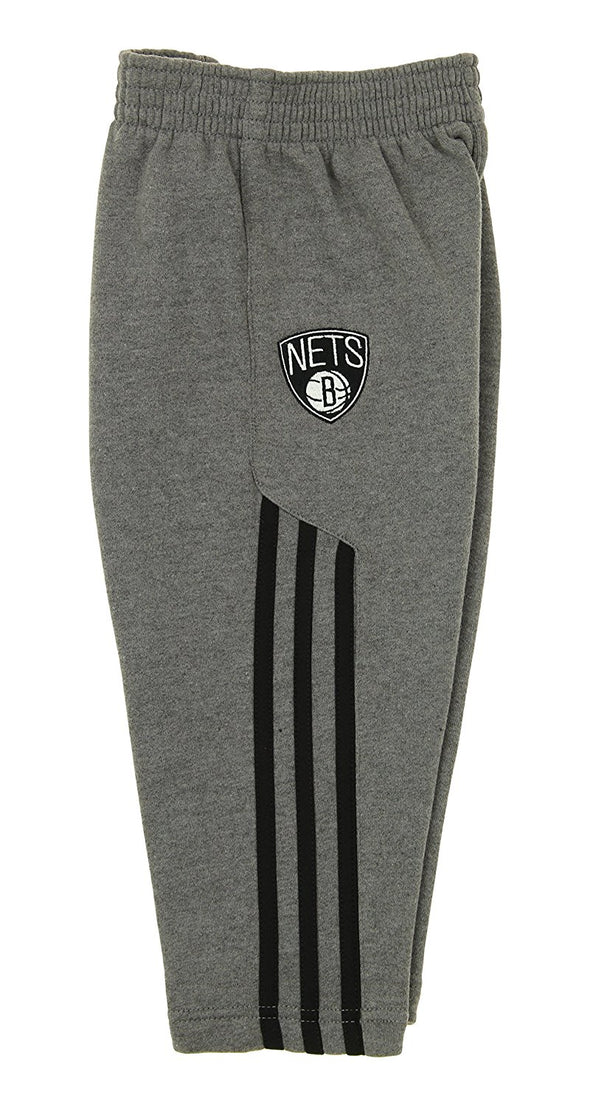 Adidas NBA Toddlers Brooklyn Nets Pre-Game Travel Pants, Gray