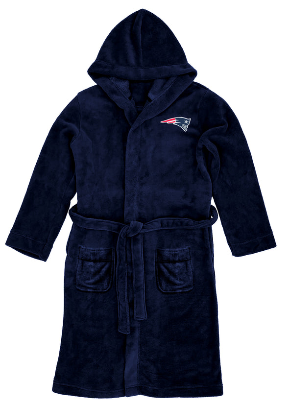 Northwest NFL Men's New England Patriots Hooded Silk Touch Robe, 26" x 47"