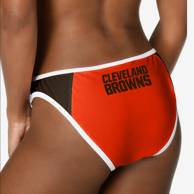 Forever Collectibles Women's Cleveland Browns Team Logo Swim Suit Bikini Bottom