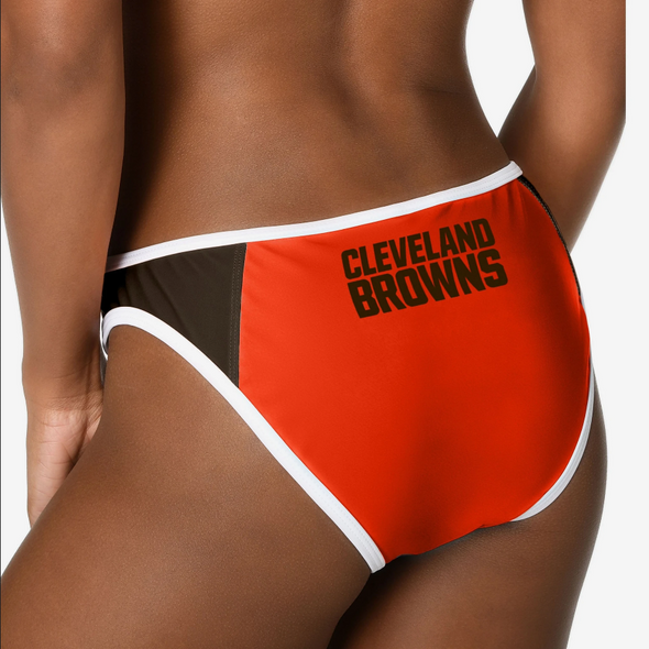 Forever Collectibles Women's Cleveland Browns Team Logo Swim Suit Bikini Bottom