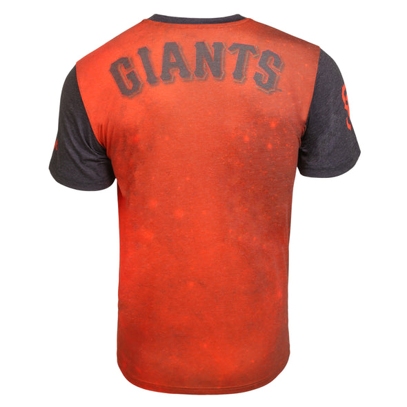 KLEW MLB Men's San Francisco Giants Big Graphics Pocket Logo Tee T-shirt, Orange