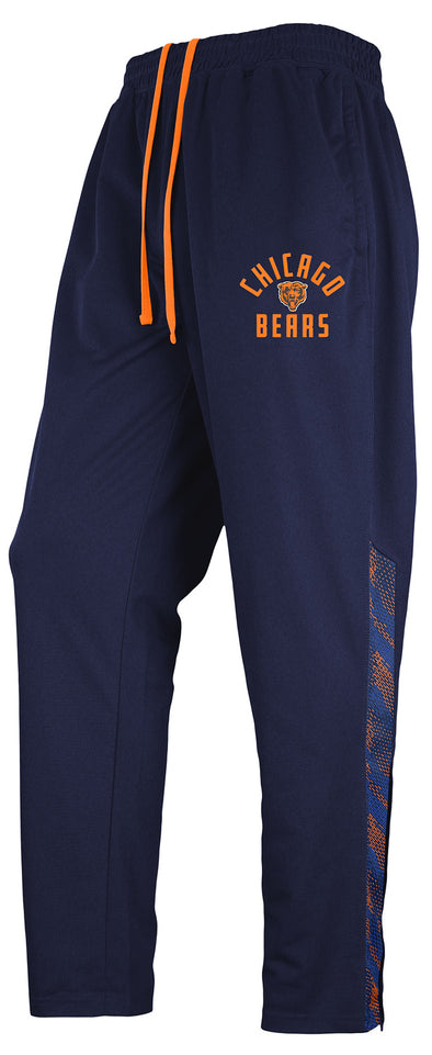 Zubaz NFL Men's Chicago Bears Viper Accent Elevated Jacquard Track Pants