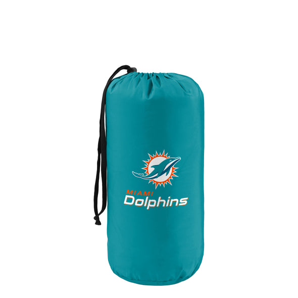FOCO NFL Miami Dolphins Exclusive Outdoor Wearable Big Logo Blanket, 50" x 60"