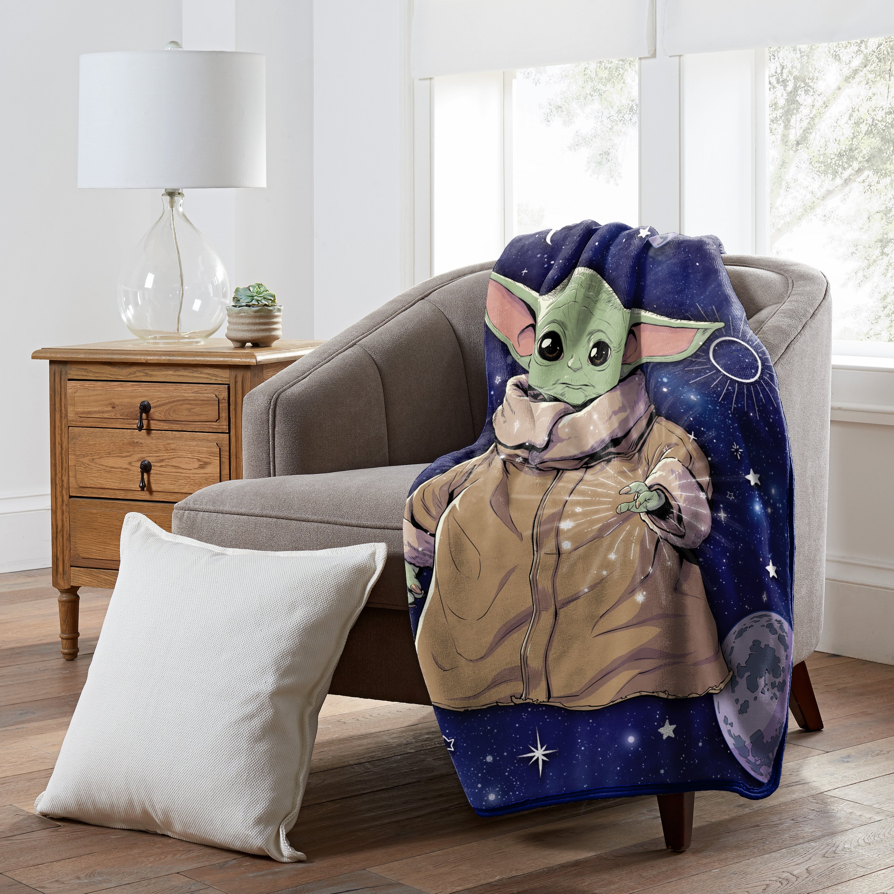 Mandalorian Baby Yoda Fleece Throw Northwest Star Wars Mandalorian