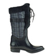 London Fog LORY II Women's Insulated Rain Boots with Faux Fur Trim - Black