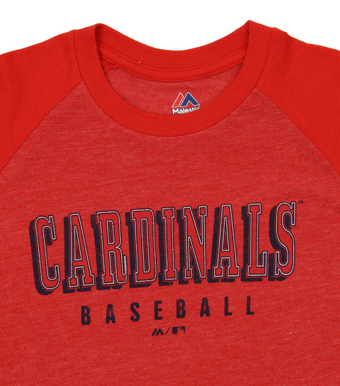 Outerstuff MLB Youth St. Louis Cardinals Baseball Academy 3/4 Sleeve Raglan Tee