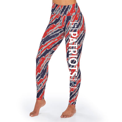 Zubaz NFL Women's New England Patriots Diagonal Streak Leggings