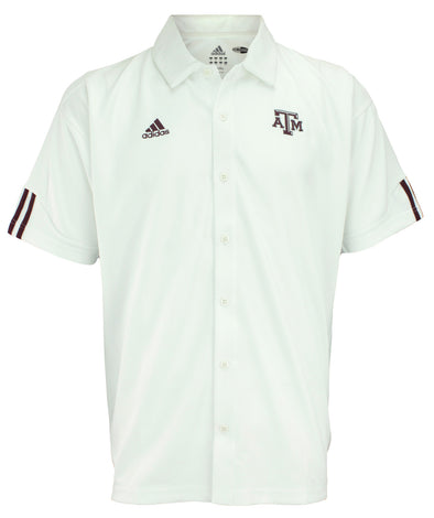 Adidas NCAA Men's Texas A&M Aggies Big Game Camp Polo Shirt, White