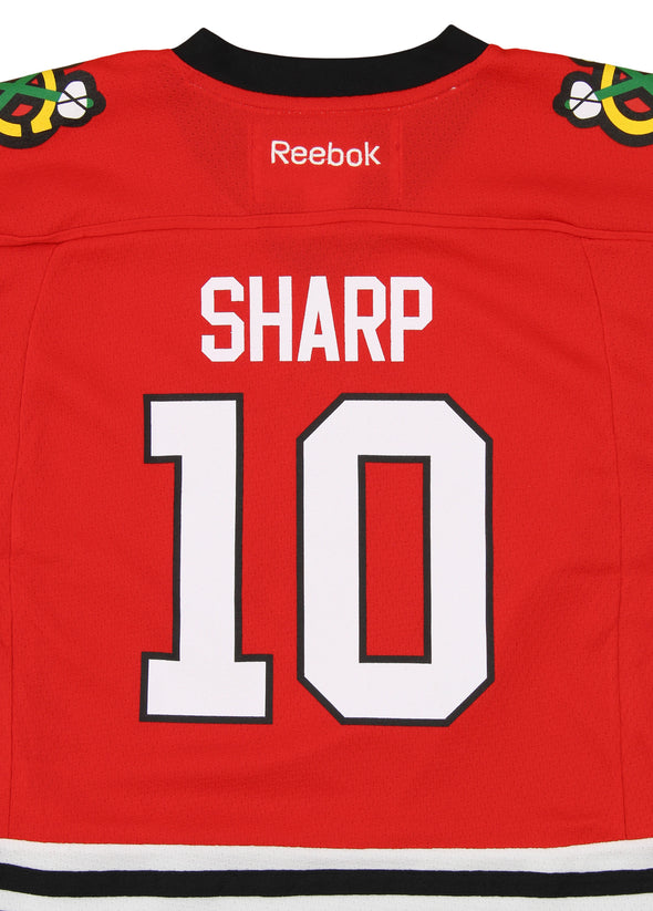 Reebok NHL Hockey Boys Kids Chicago Blackhawks Patrick Sharp #10 Replica Jersey, Red