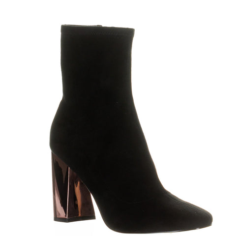 Kendall + Kylie Women's Tina-3 Suede Ankle Bootie, Black