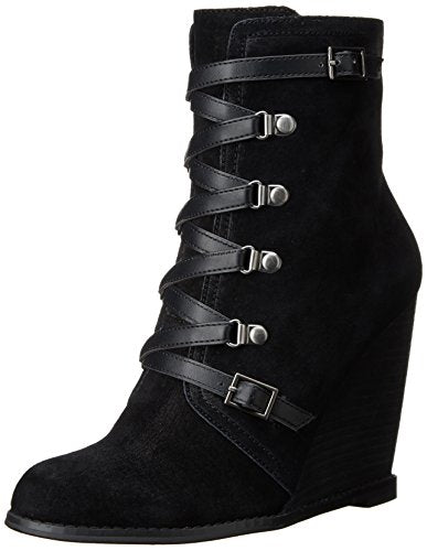 BCBGeneration Women's BG Kadeer Fashion Wedges Heels Boots - Black