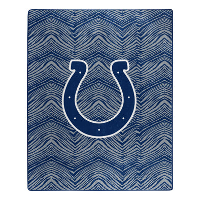 Zubaz X Northwest NFL Indianapolis Colts Zubified Raschel Throw Blanket