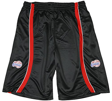 Zipway NBA Basketball Men's Los Angeles Clippers Mesh Striped Shorts, Black