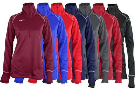 Nike Womens 1/4 Zip Performance Thermafit Pullover, Color Options