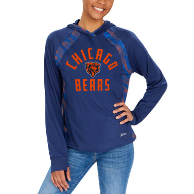 Zubaz NFL Women's Chicago Bears Elevated Hoodie W/ Team Color Viper Print