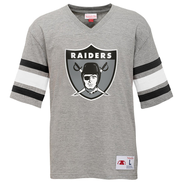 Mitchell & Ness NFL Youth (8-20) Oakland Raiders Post Season Run V-Neck Tee