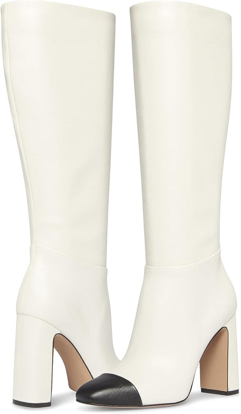 Steve Madden Women's Ally Knee High Boot, Bone Leather