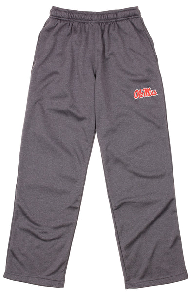 OuterStuff NCAA Boys Youth Mississippi Ole Miss Rebels Basic Grey Track Pants