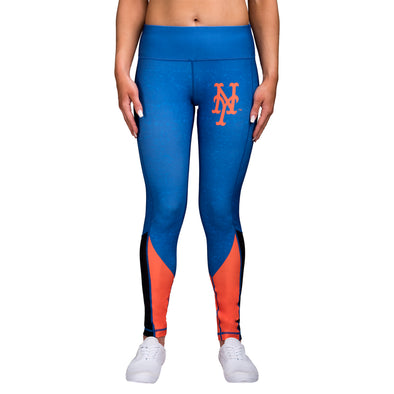 Forever Collectibles MLB Women's New York Mets Colorblock Mesh Leggings