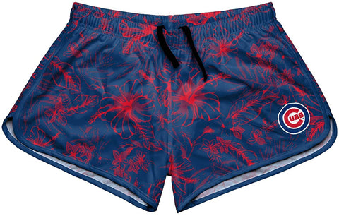 FOCO MLB Women's Chicago Cubs Tonal Floral Running Shorts