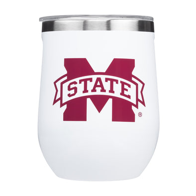 Corkcicle NCAA 12oz Mississippi State Bulldogs Triple Insulated Stainless Steel Wine Glass