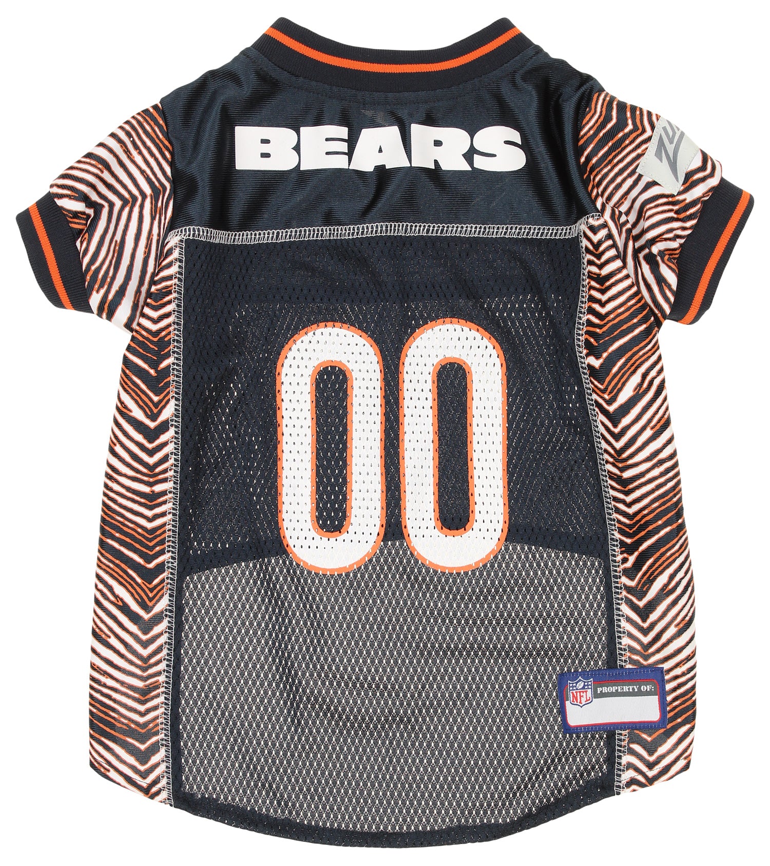 Zubaz NFL Team Pet Jersey for Dogs, Chicago Bears, Large, Print